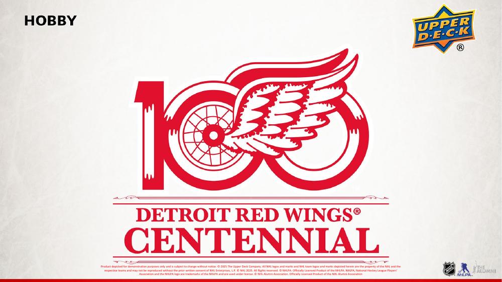 Обложка 2025/26 Upper Deck Detroit Red Wings Centennial